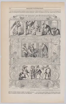 Human life, after frescoes by Eduard Bendemann in the throne room of the Dresden Royal Pal..., 1851. Creator: Anon