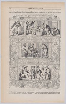 Human life, after frescoes by Eduard Bendemann in the throne room of the Dresden Royal Pal..., 1851. Creator: Anon