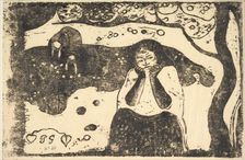 Human Misery, 1898-99. Creator: Paul Gauguin