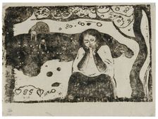 Human Miseries, from the Suite of Late Wood-Block Prints, 1898/99. Creator: Paul Gauguin