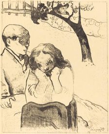 Human Sorrow (Miseres humaines), 1889. Creators: Paul Gauguin, Ambroise Vollard