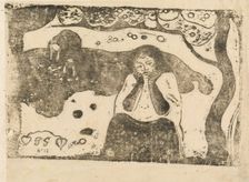 Human Sorrow (Miseres humaines), in or after 1895. Creator: Paul Gauguin