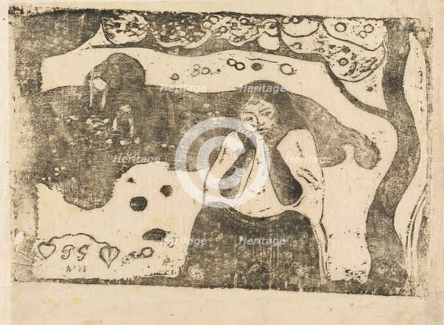 Human Sorrow (Miseres humaines), in or after 1895. Creator: Paul Gauguin.