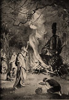 Human Sacrifice by Druids, c1910. Creator: Dovaston, Margaret (1884-1954)