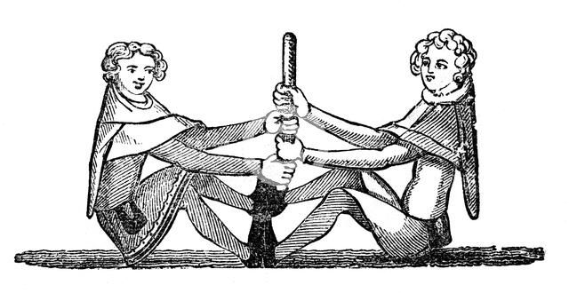 Human Quintain contest, (1833). Artist: Unknown