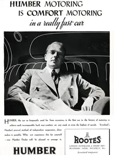 Humber Motoring is Comfort Motoring in a really fast car 1937