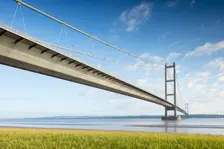 Humber Bridge, Hessle, East Riding of Yorkshire, c1981-c2018. Creator: Alun Bull