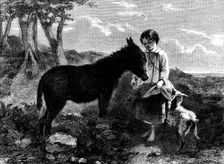 "Humble Fare" - painted by J. J. Hill, H. Bright, and Earl - from the Flatou Collection, 1858. Creator: Harvey Orrin Smith