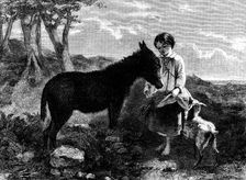 "Humble Fare" - painted by J. J. Hill, H. Bright, and Earl - from the Flatou Collection, 1858. Creator: Harvey Orrin Smith