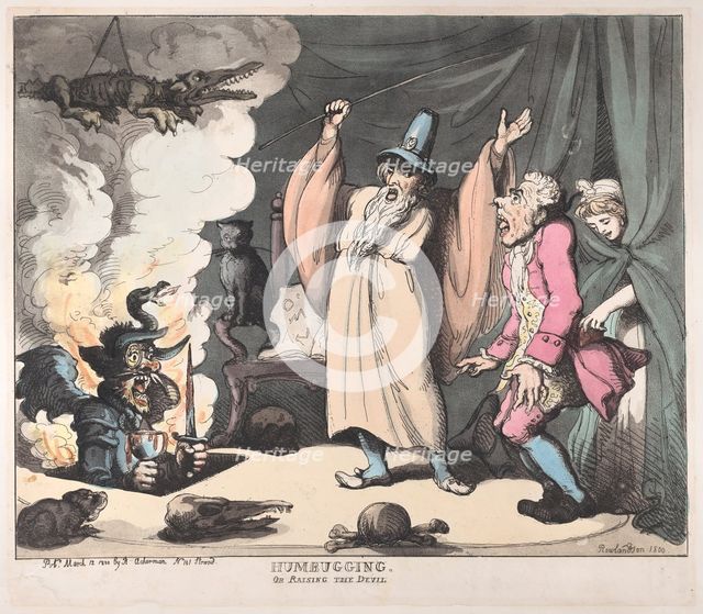 Humbugging, or Raising the Devil, March 12, 1800., March 12, 1800. Creator: Thomas Rowlandson.