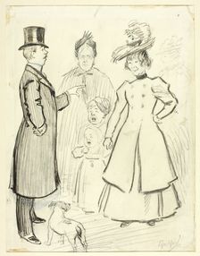 Humorous Scene of London Life in the East End, 1889. Creator: Philip William May