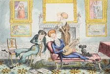 Hummingbirds or A Dandy Trio, pub. 1835. Creator: George Cruikshank (1792-1878)