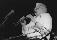 Humphrey Lyttelton and Pete Strange, Brecon Jazz Festival, 1998. Creator: Brian Foskett