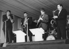 Humphrey Lyttleton, "All Sax" Band, Richmond Jazz Festival, London, 1963. Creator: Brian Foskett
