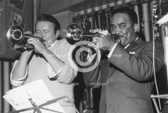 Humphrey Lyttleton and Buck Clayton, Wood Green, London, 1964. Creator: Brian Foskett.