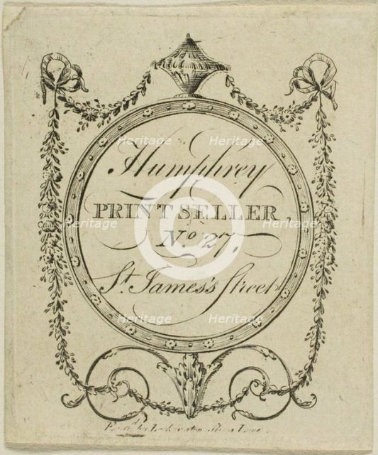 Humphrey, Printseller, No. 27 St. James's Street, n.d. Creator: John Lockington.