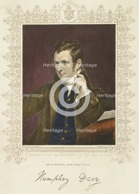 Humphry Davy, British chemist and inventor, 1801 Creator: Thomson.