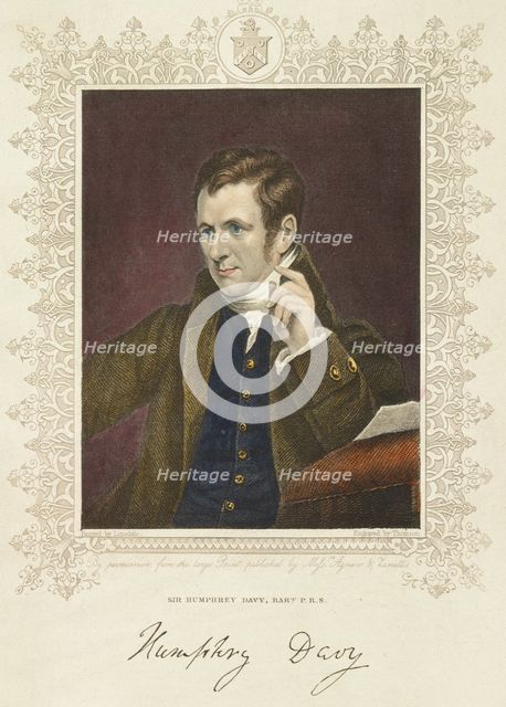 Humphry Davy, British chemist and inventor, 1801 Creator: Thomson.