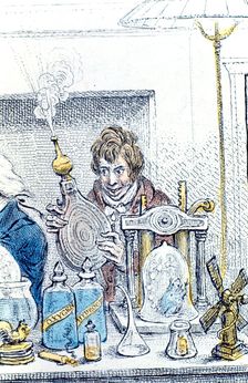Humphry Davy, British chemist and inventor, 1802. Creator: James Gillray