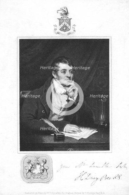 Humphry Davy, English chemist, 1821. Creator: Unknown.