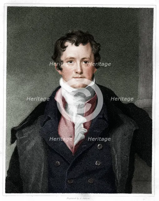 Humphry Davy, English chemist, (1833). Artist: E Scriven.