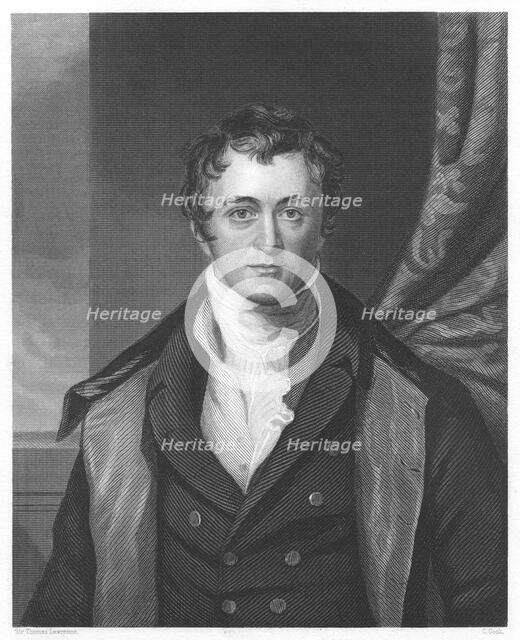 Humphry Davy, English chemist, 1860. Artist: Unknown