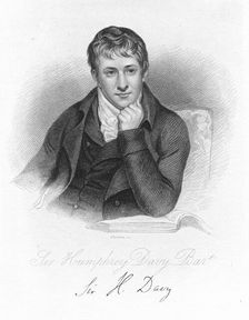 Humphry Davy, English chemist in 1803, (c1870)