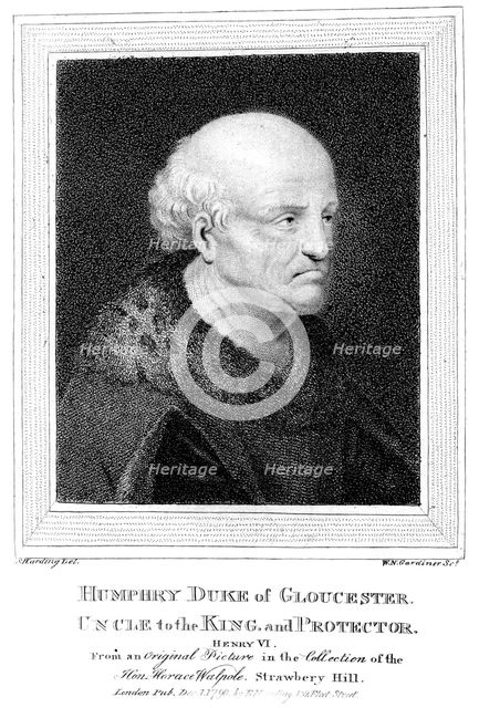 Humphry, Duke of Gloucester (1391-1447), 1790.Artist: W N Gardiner