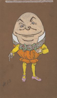 Humpty Dumpty (costume design for Alice-in-Wonderland, 1915). Creator: William Penhallow Henderson