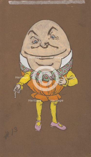 Humpty Dumpty (costume design for Alice-in-Wonderland, 1915). Creator: William Penhallow Henderson.