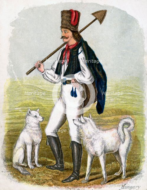 'Hungarian Man with Dogs', 1809.Artist: W Dickes