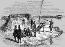 Hungarian military outpost on the shores of the Danube 1854. Creator: Unknown