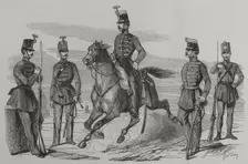 Hungarian Cavalry and Infantry in 1849 (1856). Creator: Ange-Louis Janet