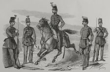 Hungarian Cavalry and Infantry in 1849 (1856). Creator: Ange-Louis Janet
