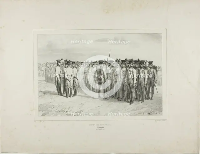 Hungarian Infantry, Presbourg, July 2, 1837, 1837. Creator: Auguste Raffet.