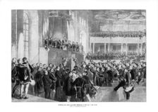 Hungarian parliament, (5th July 1848), 1900.Artist: Paul Burde