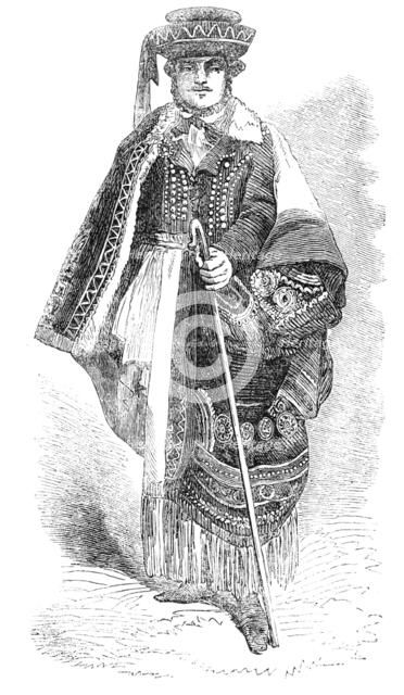 Hungarian Shepherd - from a photograph by Richebourg, 1856.  Creator: Unknown.