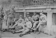 Hungarian soldiers in Budapest, 1917. Creator: Bain News Service