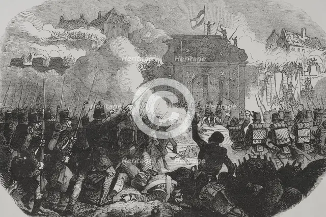 Hungarians seize Buda, Hungarian Revolution of 1848, (15 March 1848-4 October 1849), 1856.  Creator: Unknown.