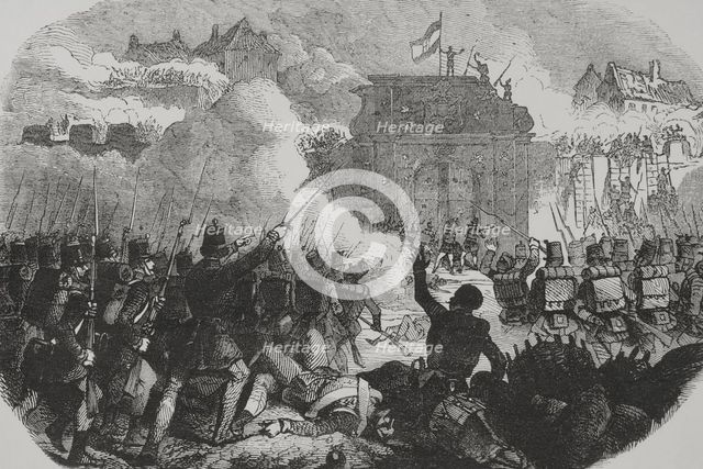 Hungarians seize Buda, Hungarian Revolution of 1848, (15 March 1848-4 October 1849), 1856.  Creator: Unknown.