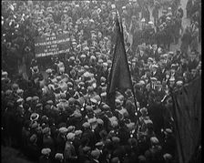 Hunger Marchers Arriving in London from South Wales, 1929. Creator: British Pathe Ltd