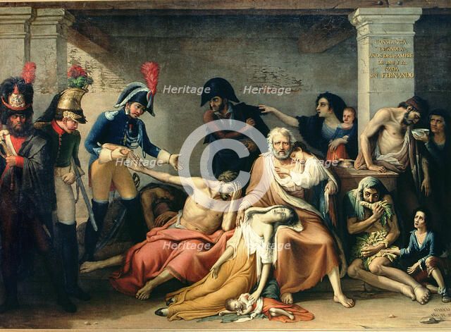 Hunger of Madrid, 1818, oil by Jose Aparicio.
