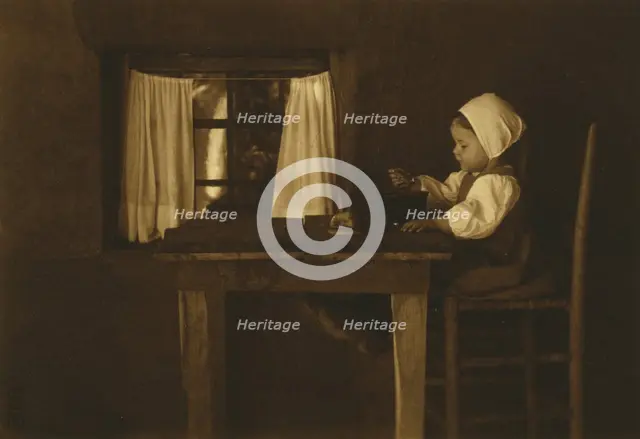 Hunger ist der beste Koch, 1898. Creator: Myra Albert Wiggins.