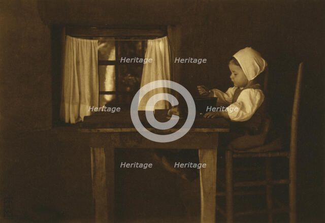 Hunger ist der beste Koch, 1898. Creator: Myra Albert Wiggins.