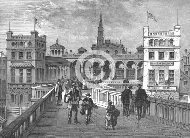 Hungerford Market from the bridge, 1850 (1897) Artist: Unknown.