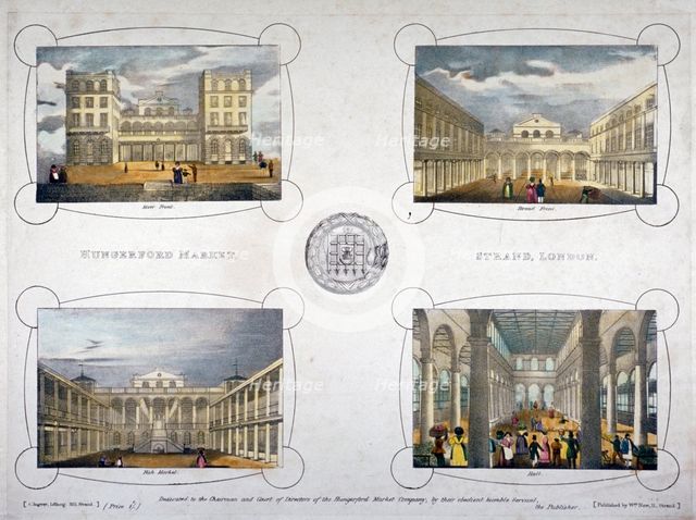 Hungerford Market, Westminster, London, c1835. Artist: Charles Ingrey