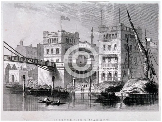 Hungerford Market, Westminster, London, c1847.                                                Artist: Anon