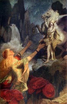 Hundingsbane's Return to Valhal 1912. Creator: Ernest Charles Wallcousins