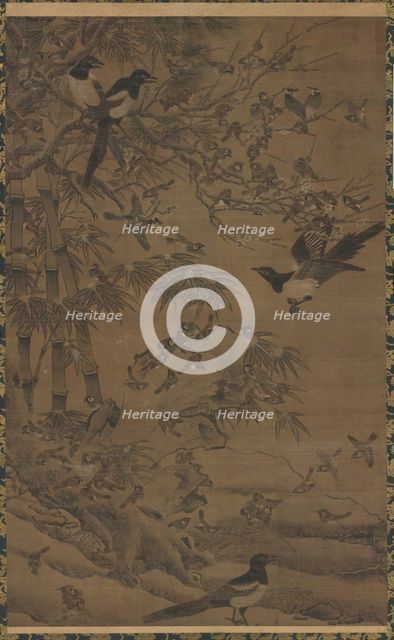Hundred Birds and the Three Friends, first quarter of the 1400s. Creator: Bian Wenjin (Chinese, about 1354-1428).