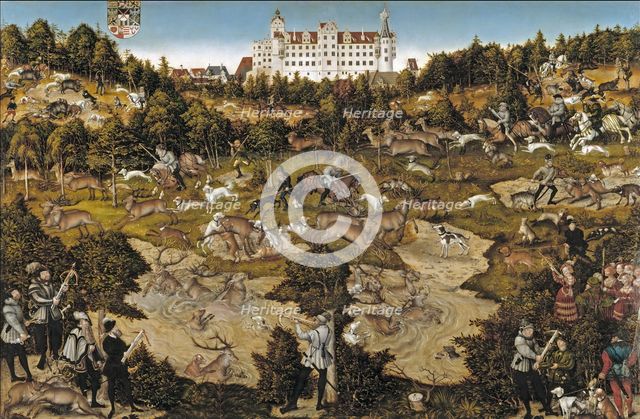 Hunt at the Castle of Torgau in honour of Charles V, 1544. Creator: Lucas Cranach the Elder.